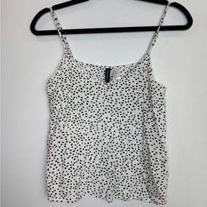 H&M Polka Dot Spaghetti Strap Top size 6